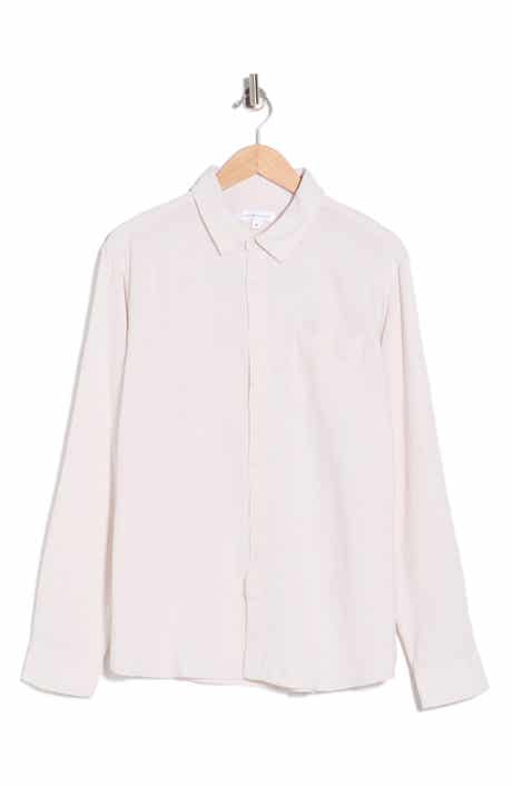 Vintage Summer Linen Blend Button-Down Shirt