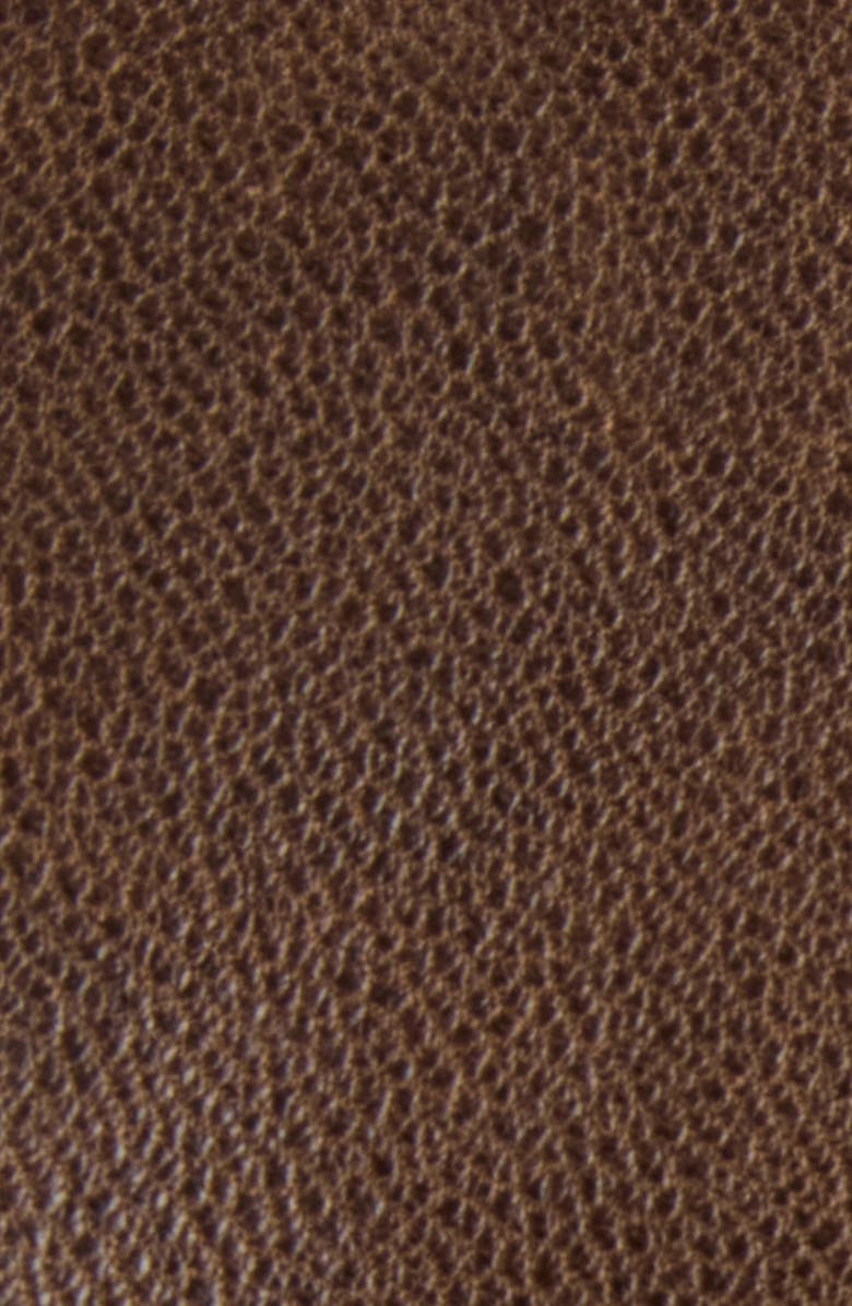 Chloé Leather & Genuine Shearling Moto Jacket, Alternate, color, Bourbon Brown