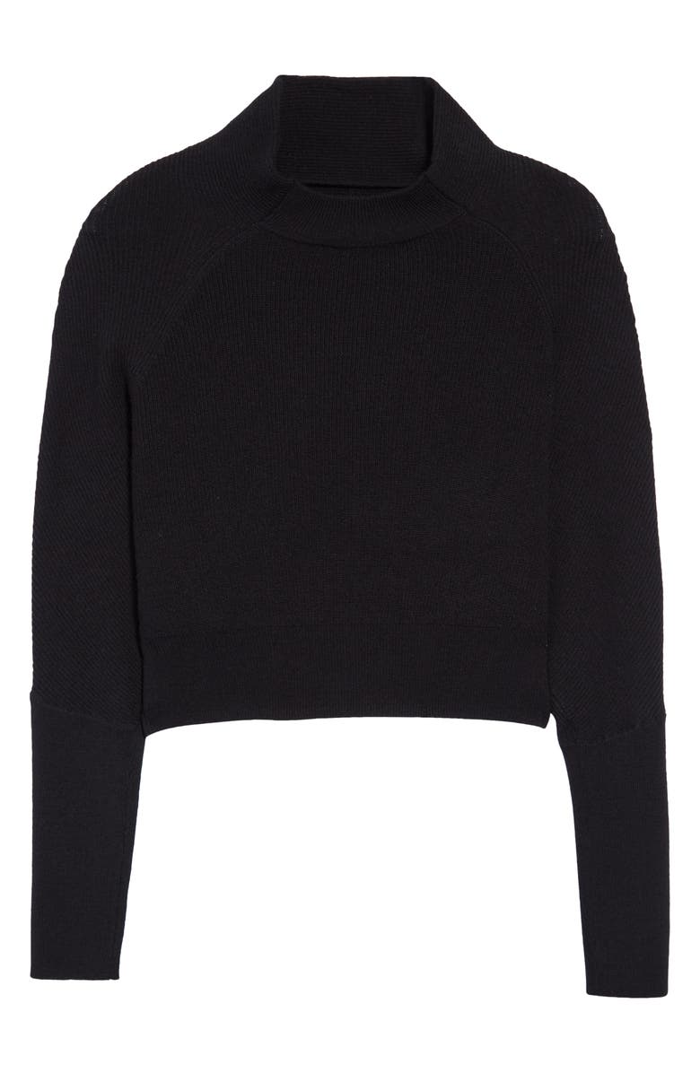 AllSaints Ridley Cowl Neck Wool & Cashmere Crop Sweater, Alternate, color, 