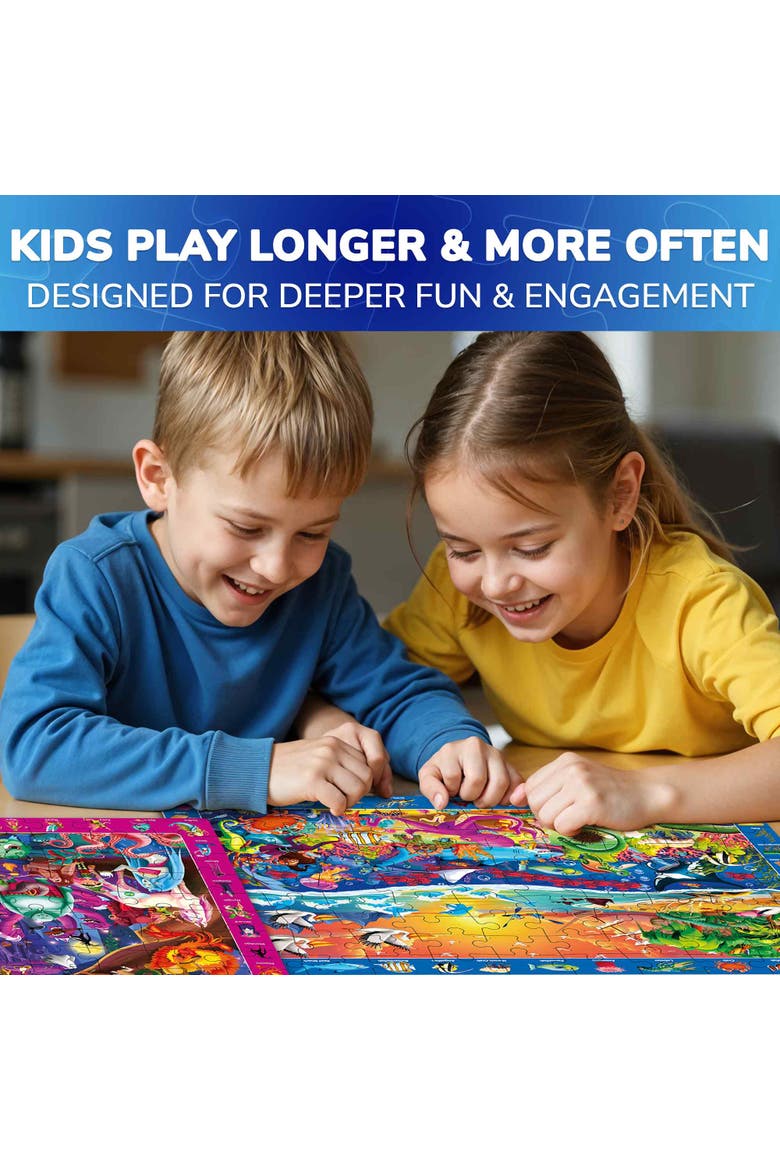 Kids Jigsaw Puzzles 100 Piece - Animal, City, Nature & Everyday Life Themes, Alternate, color, Nocturnal Life