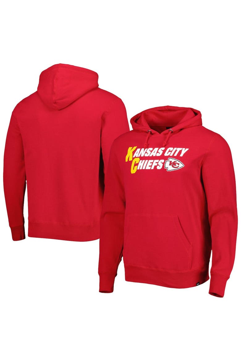Men's '47 Red Kansas City Chiefs Regional Headline Pullover Hoodie, Main, color, Red