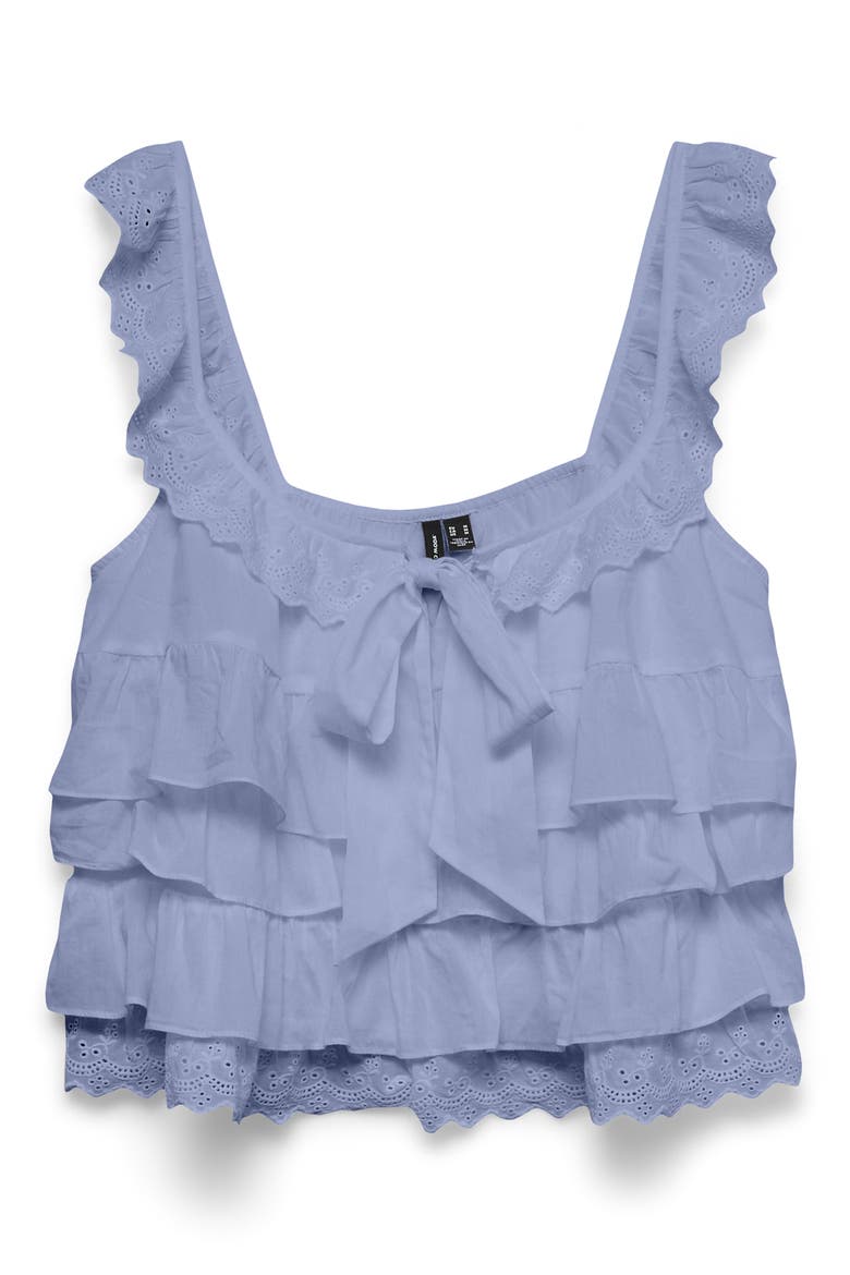 Sandy Sleeveless Layered Top, Alternate, color, BRUNNERA BLUE