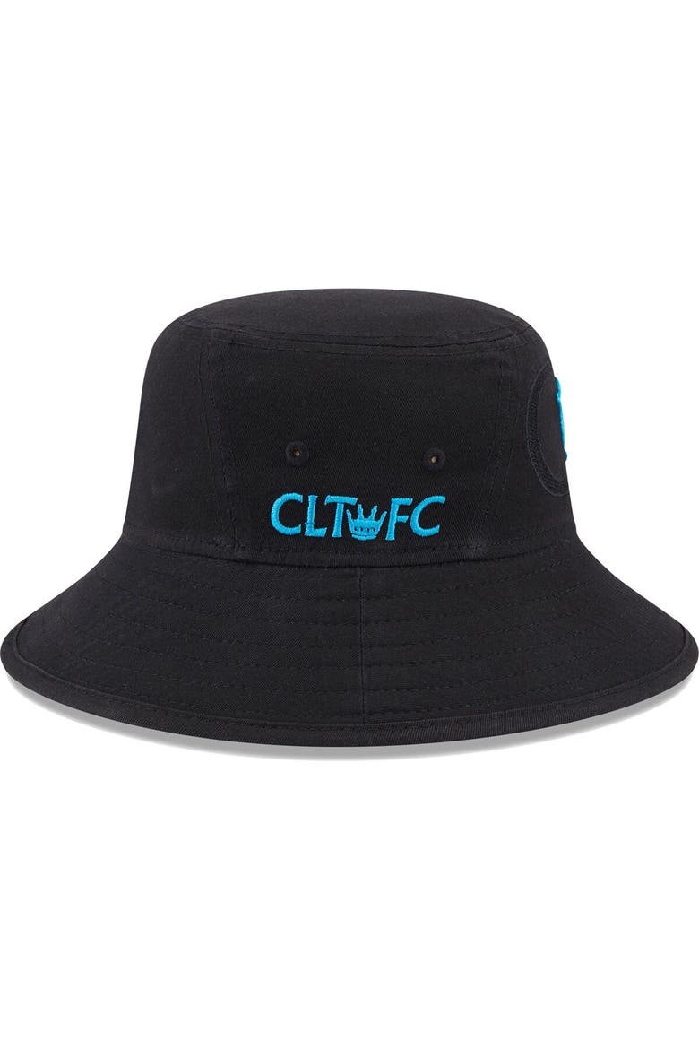 Men's New Era Black Charlotte FC Kick Off Bucket Hat, Alternate, color, Black