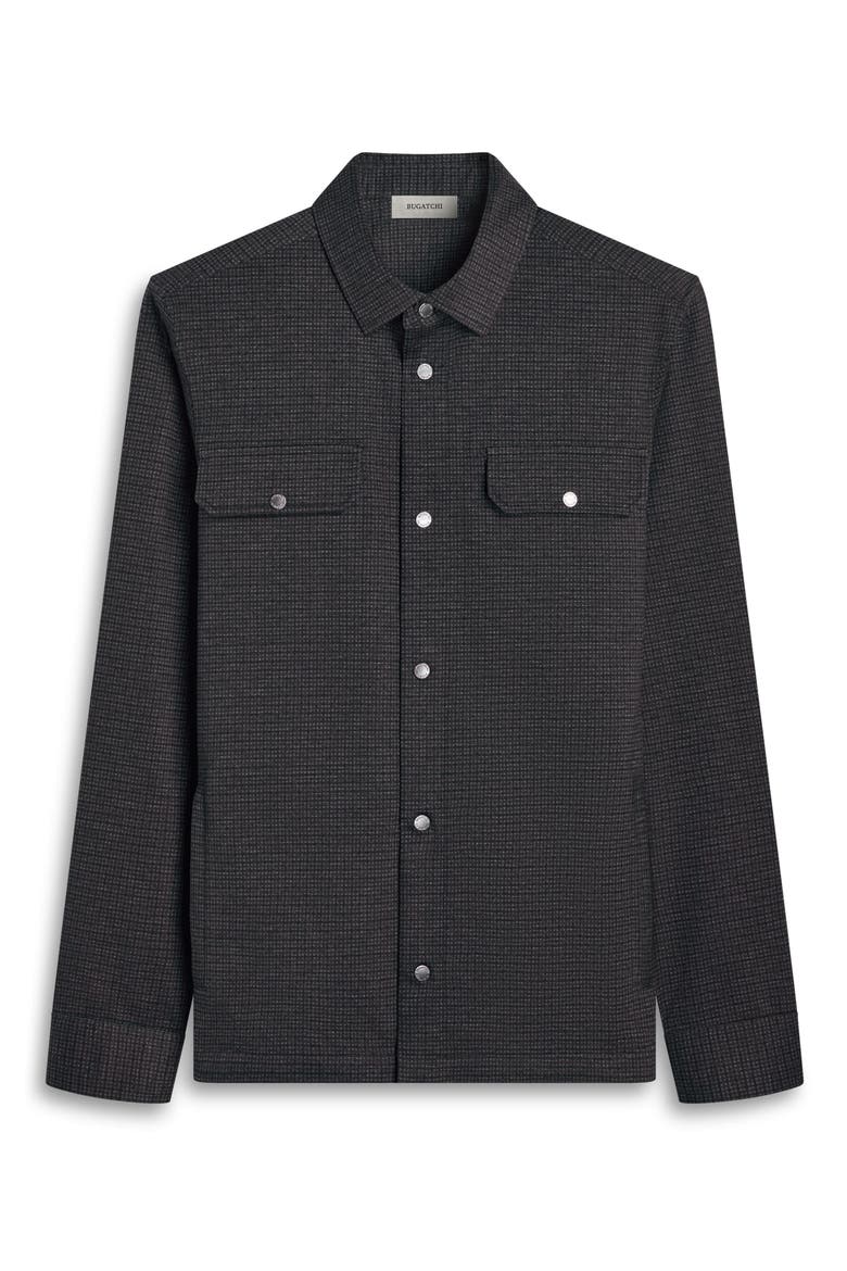 Long Sleeve Knit Button Up Shirt, Alternate, color, BLACK