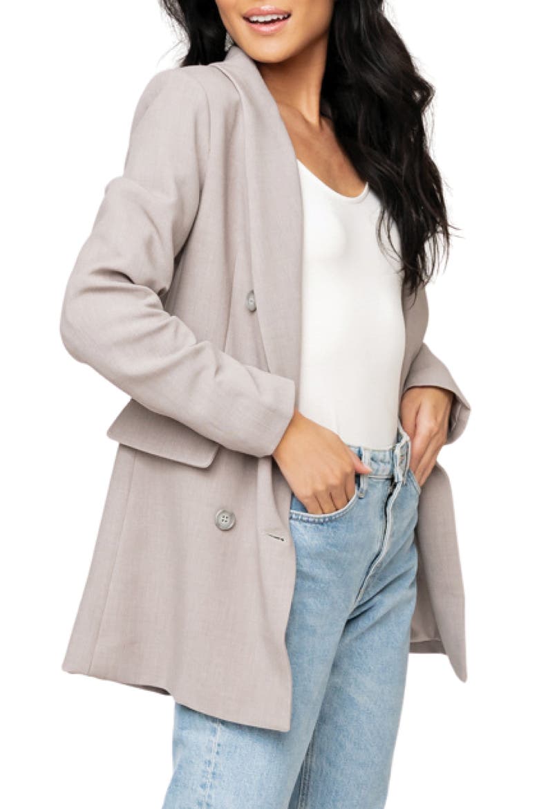 Double Breasted Blazer, Alternate, color, H.GREY