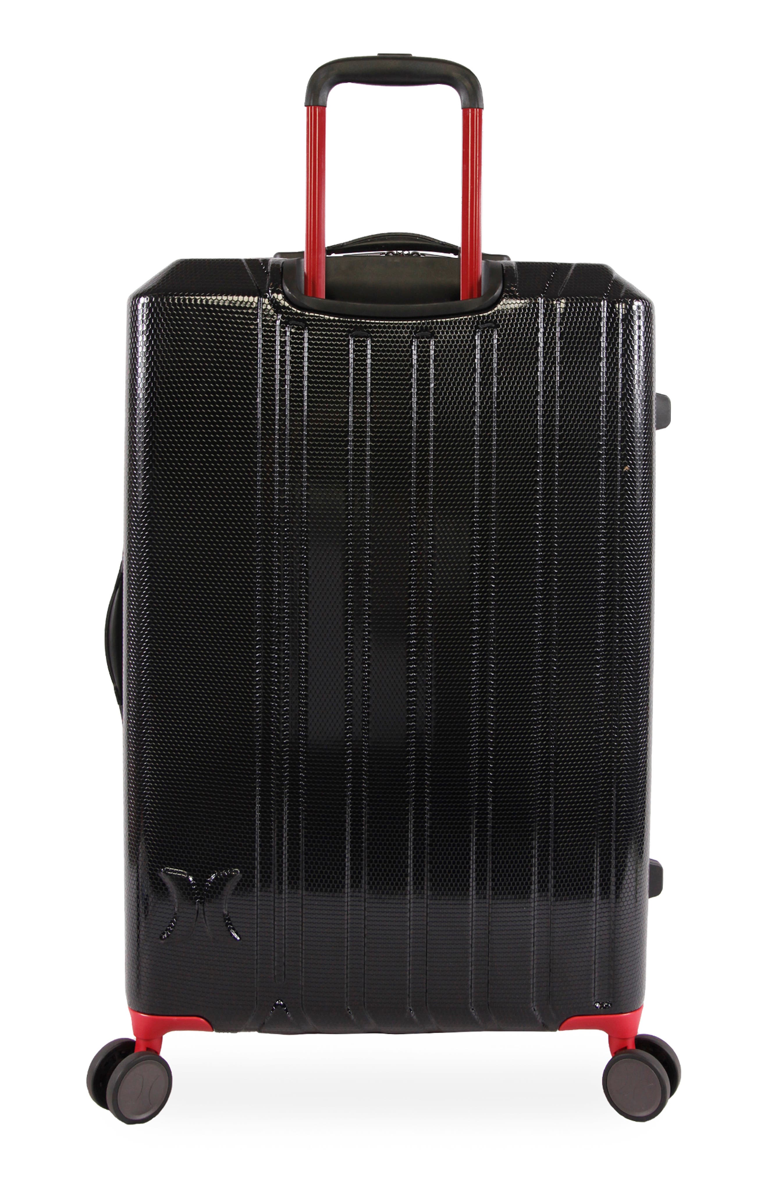 Hurley Swiper 29" Hardshell Spinner Suitcase, Alternate, color, Black/ Red