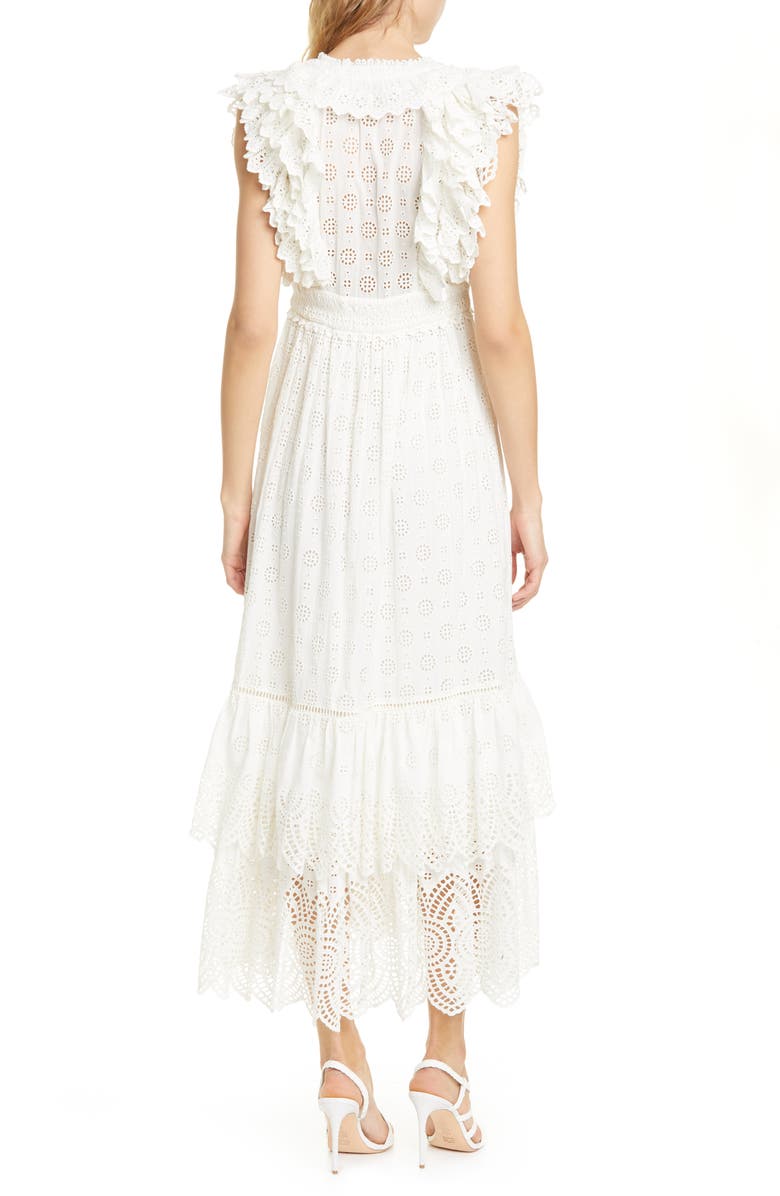 Ulla Johnson Demna Broderie Anglaise Maxi Dress, Alternate, color,
