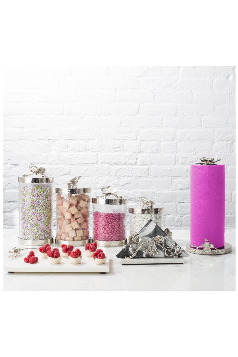 White Orchid Paper Towel Holder, Alternate, color, SILVER