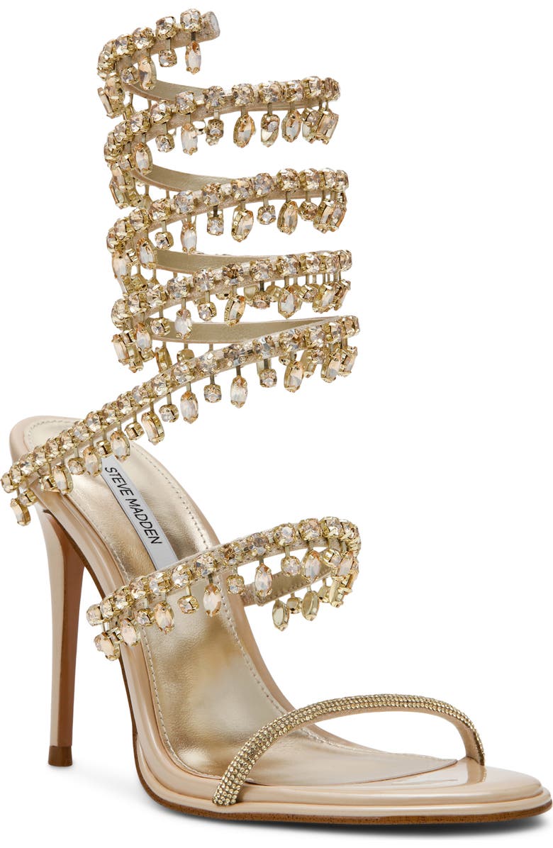 Steve Madden Gorgina Ankle Wrap Sandal, Main, color, Champagne