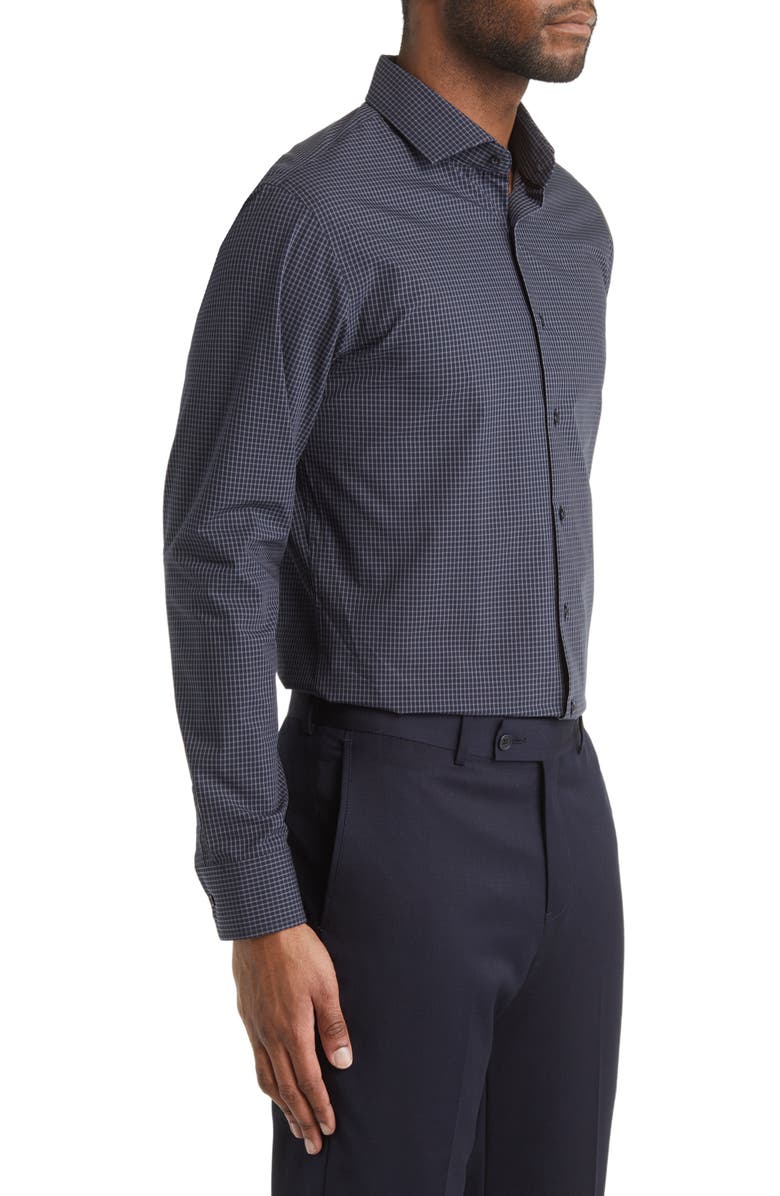 Nordstrom Men's Tech-Smart Trim Fit Stretch Check Cotton Blend Dress Shirt, Alternate, color, 