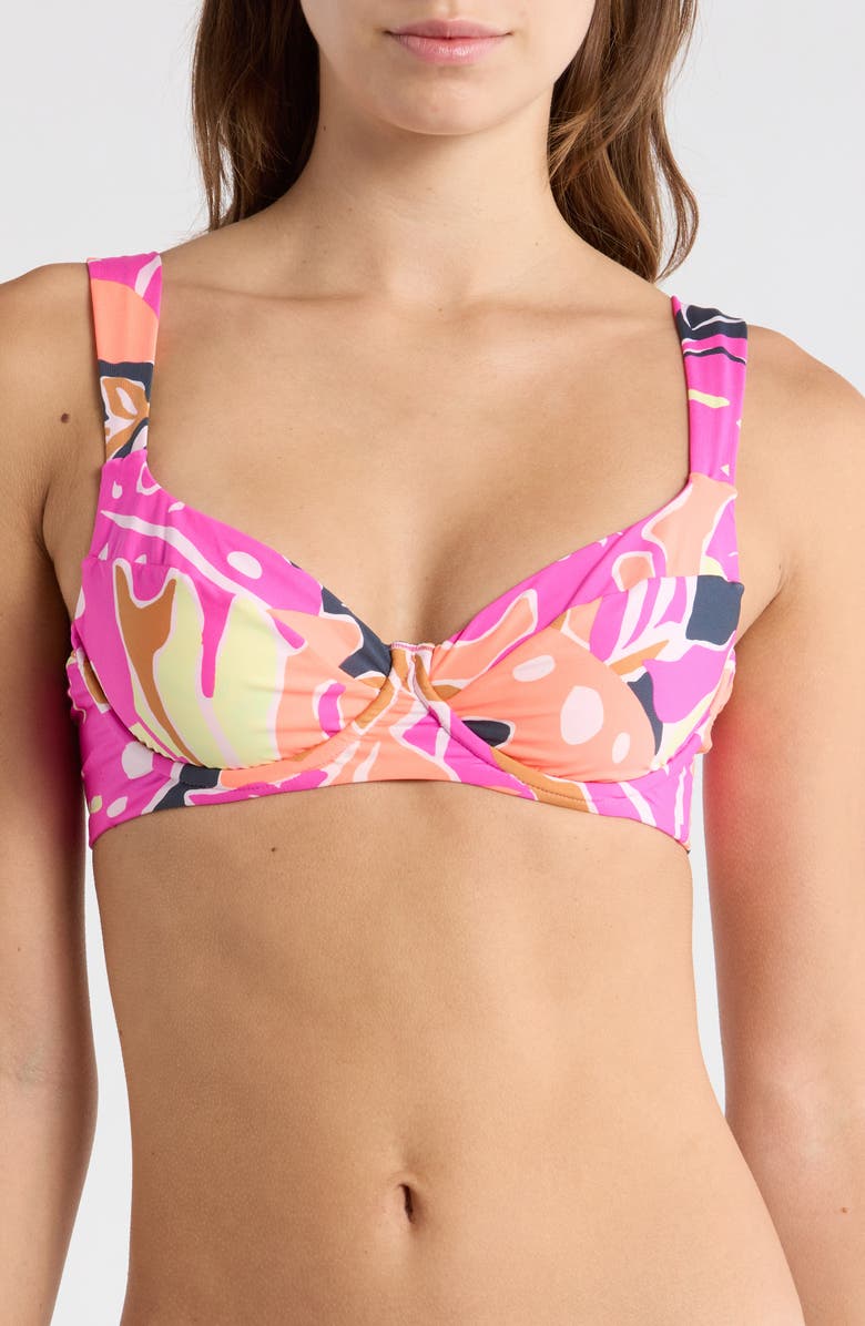 Maaji Bailey Reversible Bikini Top, Main, color, Pink