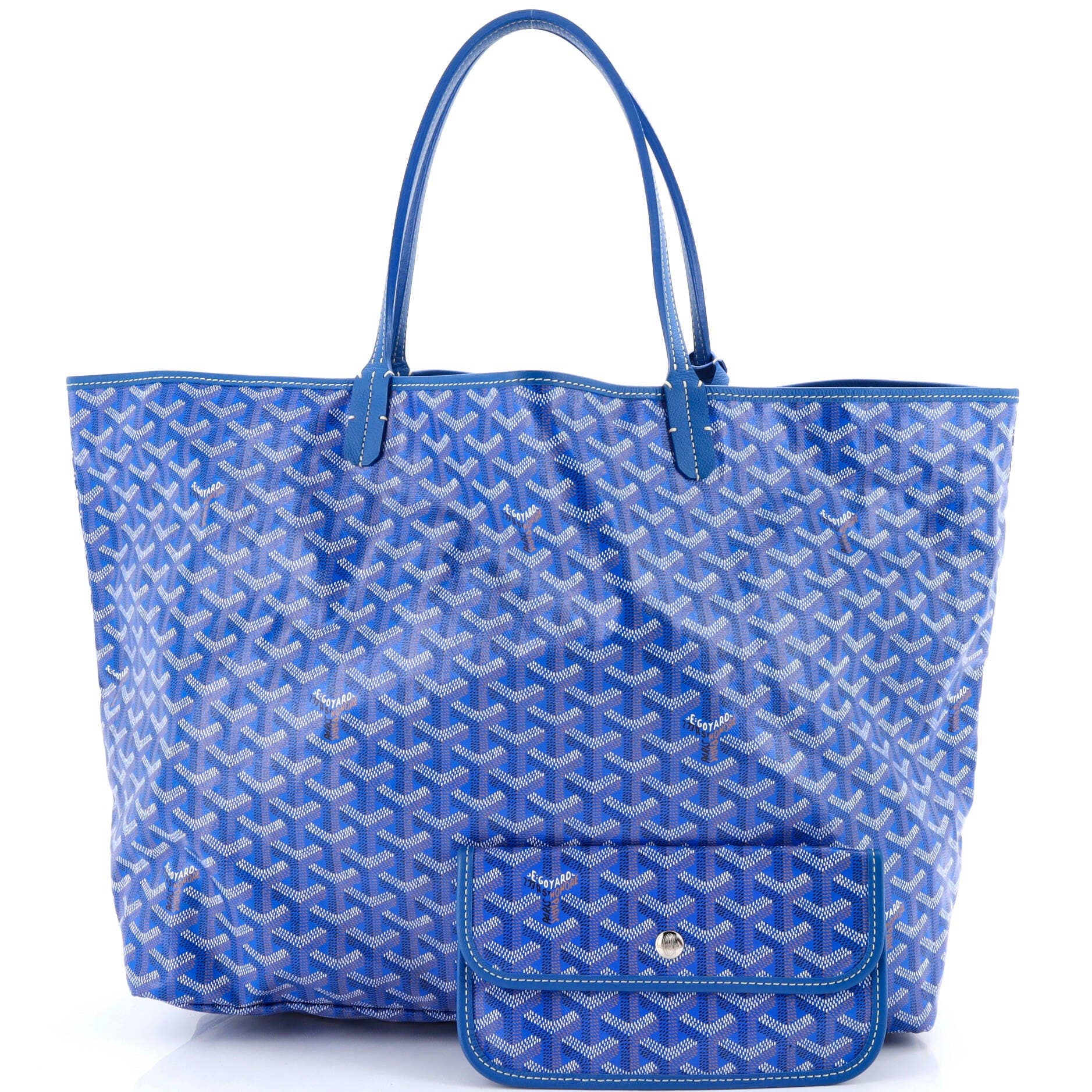 Pre-Owned Goyard Saint Louis Tote Coated Canvas GM, Alternate, color, Blue