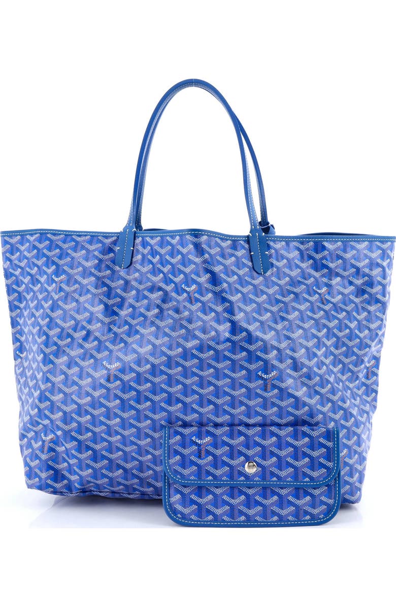 Pre-Owned Goyard Saint Louis Tote Coated Canvas GM, Alternate, color, Blue