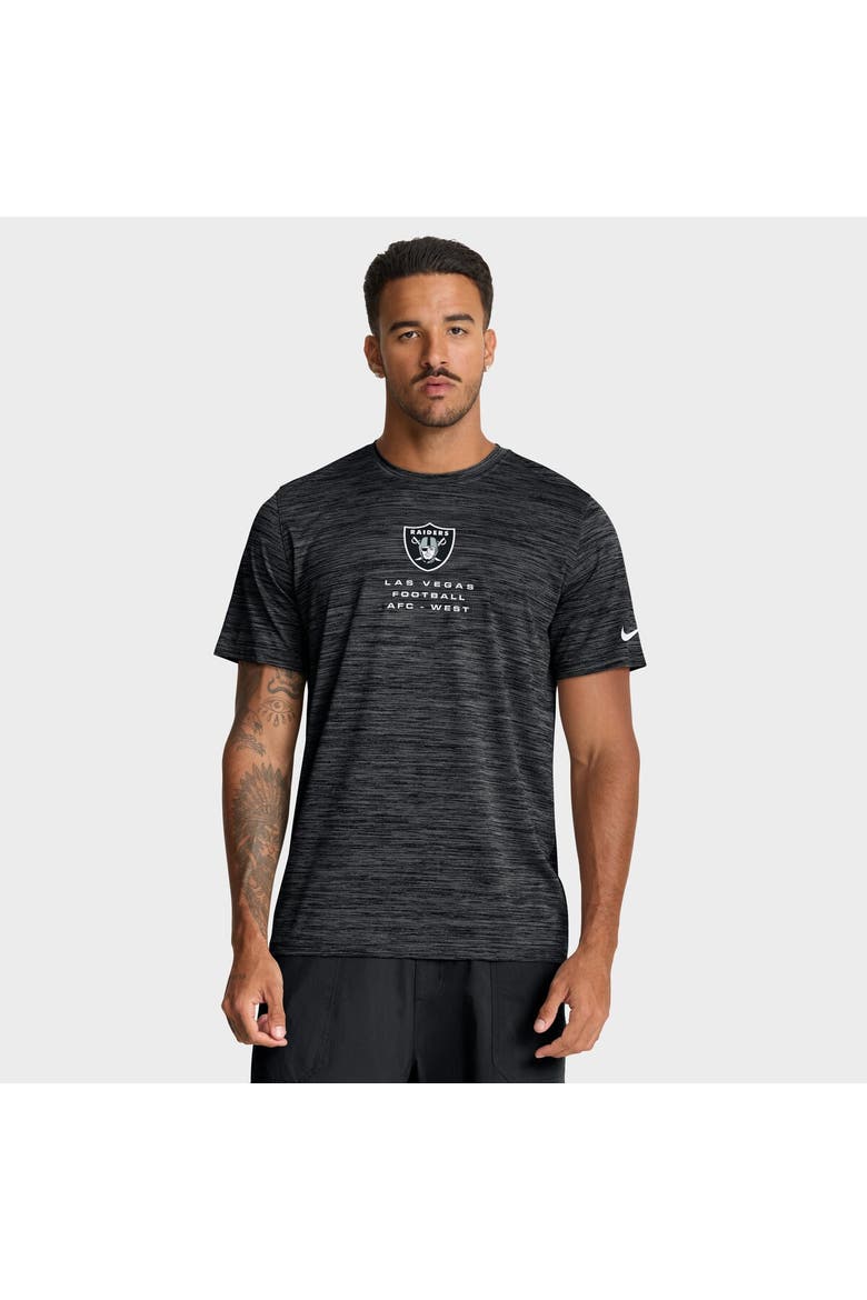 Men's Nike Black Las Vegas Raiders Velocity Ball Carrier Dri-FIT T-Shirt, Main, color, Black