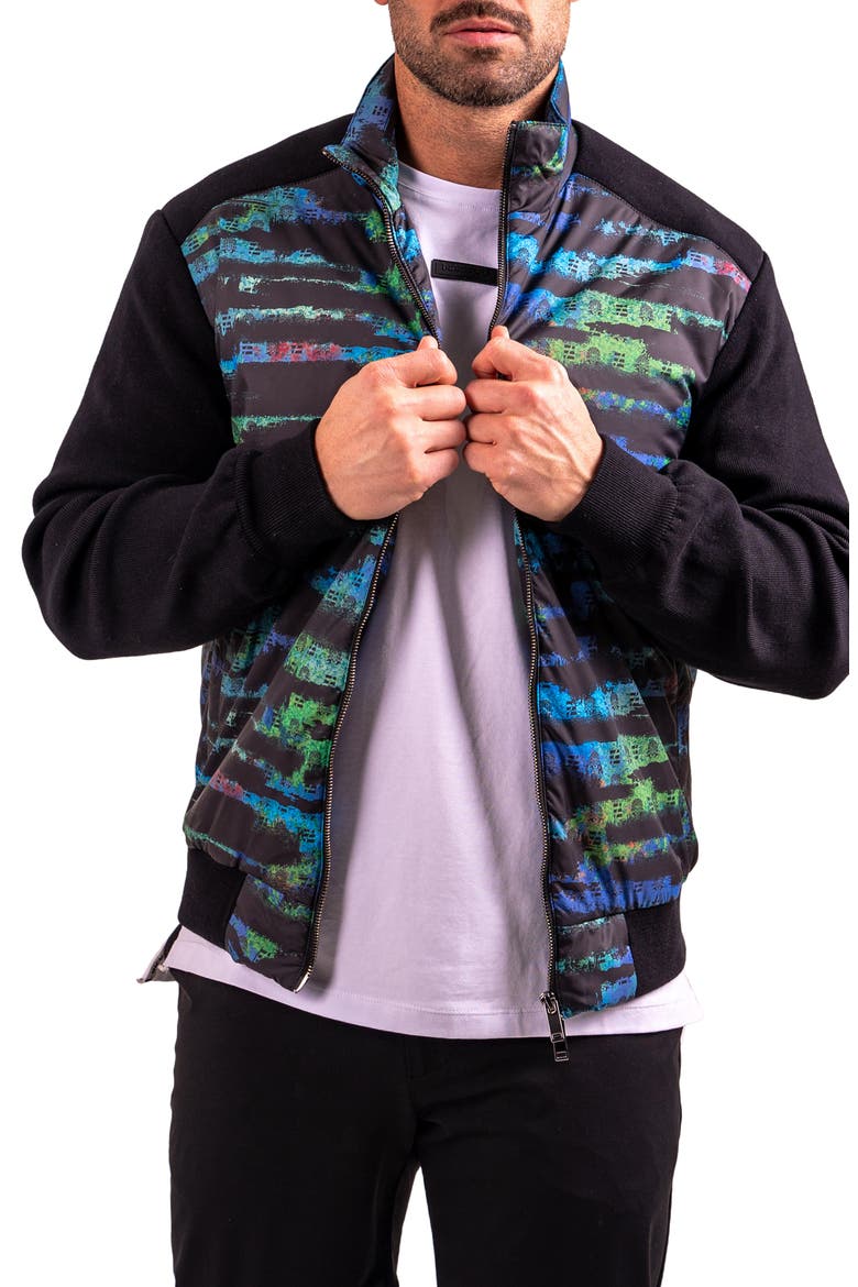 Iconstreak Bomber Jacket, Alternate, color, BLACK