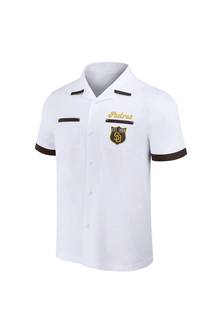 Men's Darius Rucker Collection by Fanatics  White San Diego Padres Bowling Button-Up Shirt, Alternate, color, White