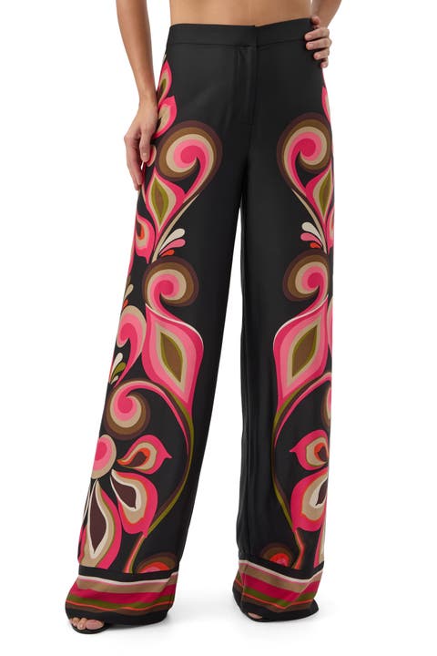 Verity Border Printed Wide Leg Pant