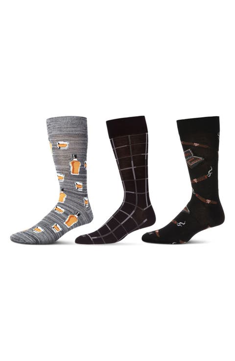 Hobby Assorted 3-Pack Crew Socks