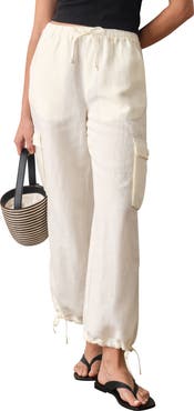 Marine Layer Linen Blend Cargo Pants