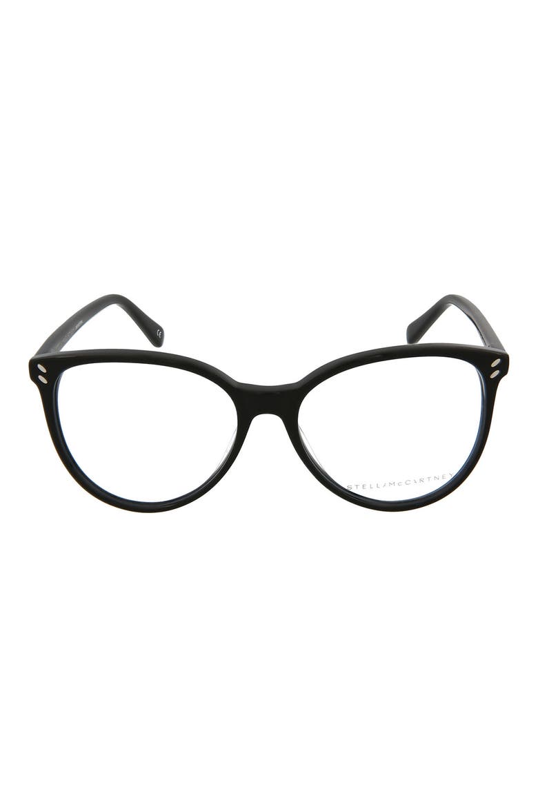 54mm Round Optical Frames, Main, color, BLACK BLACK TRANSPARENT/ TRN