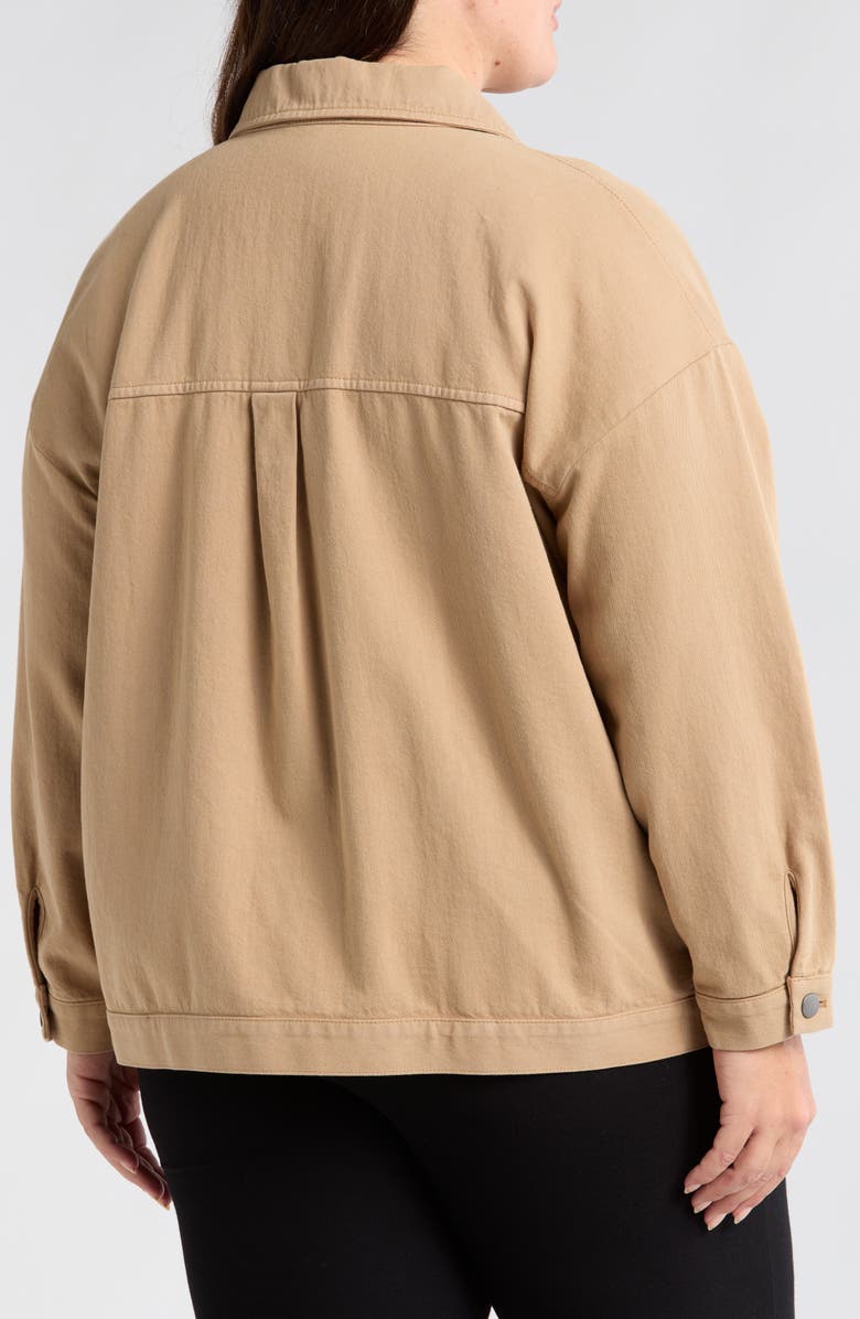 Eileen Fisher Classic Collar Organic Cotton Jacket, Alternate, color, Biscuit