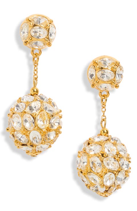 Crystal Ball Drop Earrings