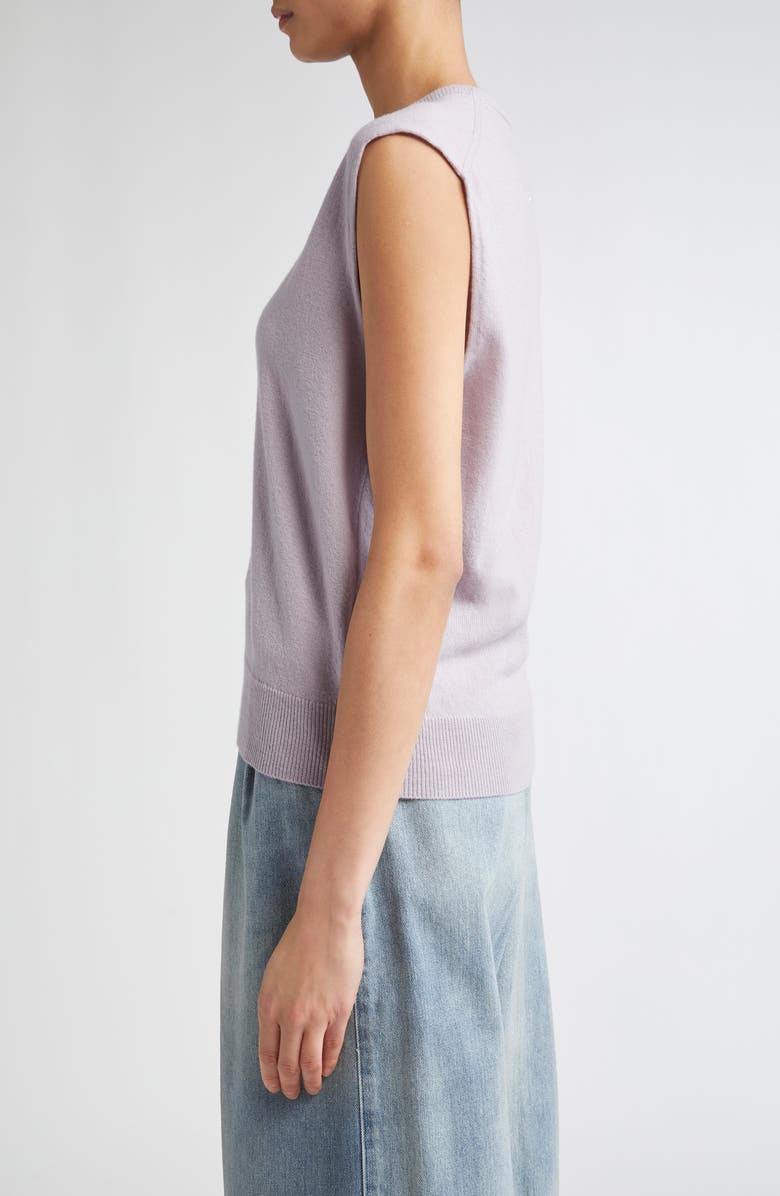 Maison Margiela Virgin Wool V-Neck Sweater Vest, Alternate, color, Lilac