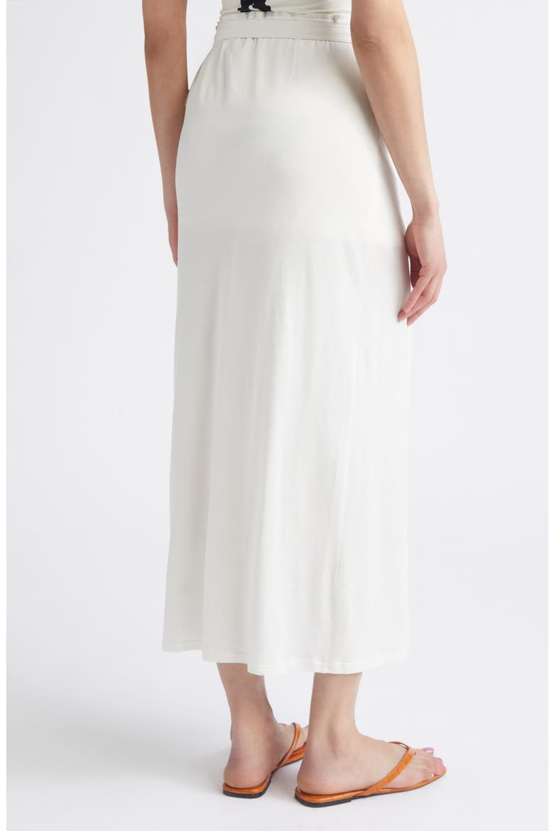 Silk & Cotton Jersey Wrap Skirt, Alternate, color, OFF-WHITE