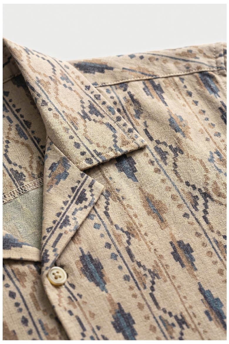 Rider Printed Camp Shirt, Alternate, color, NATURAL