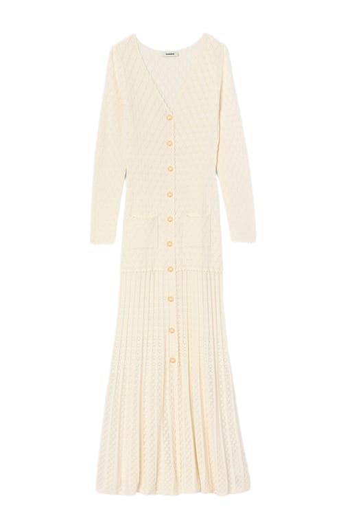 Sandro Fancy Knit Maxi Dress In Neutral