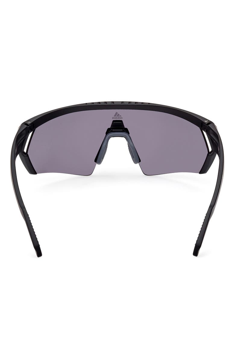 adidas 00mm Shield Sunglasses, Alternate, color, Matte Black / Brown Mirror