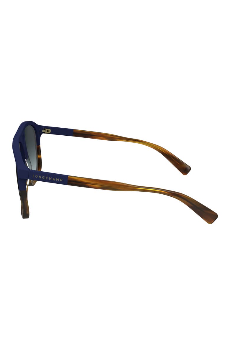 Heritage 58mm Gradient Aviator Sunglasses, Alternate, color, BLUE/ HAVANA