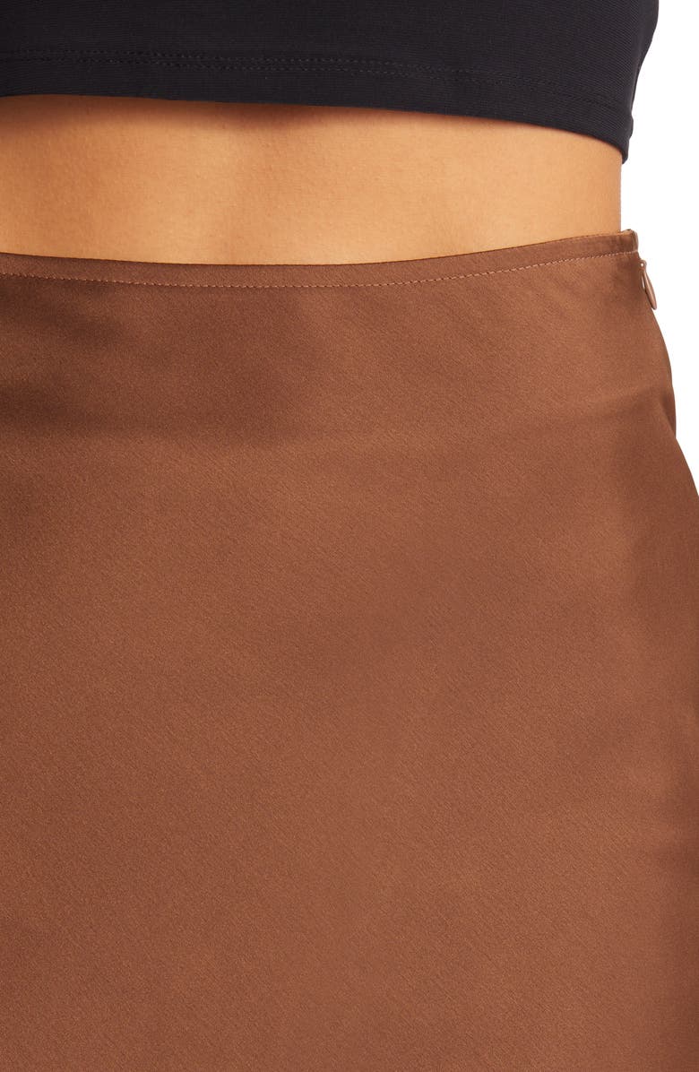 Amy Lynn Bias Cut Satin Slip Skirt, Alternate, color,