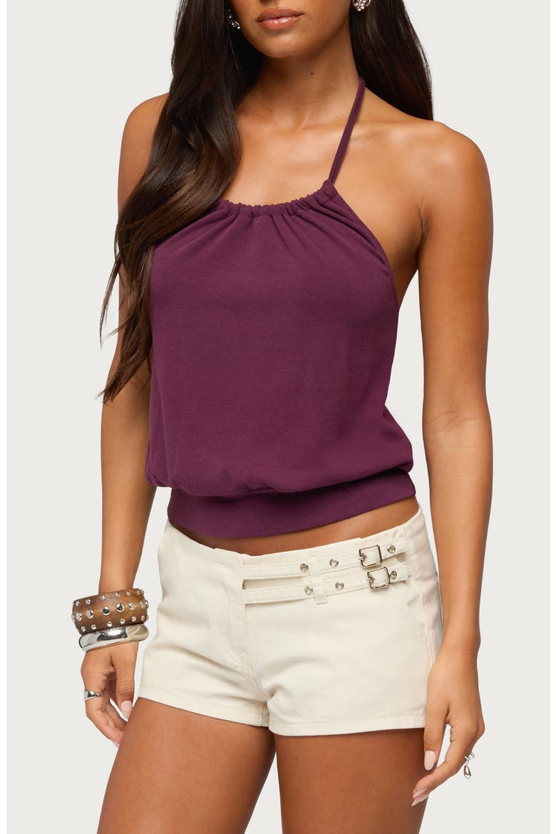 Bondi Halter Top, Alternate, color, PLUM
