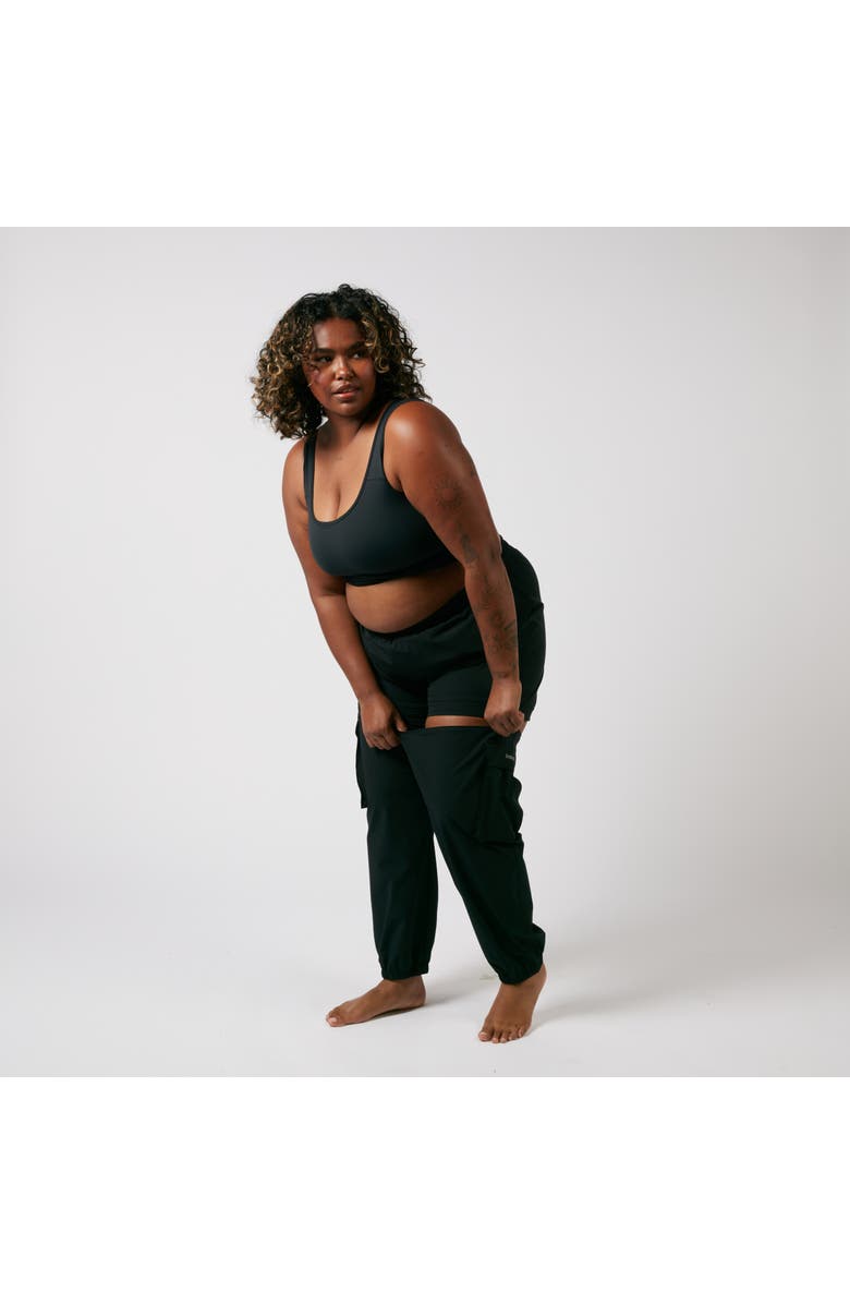 TomboyX Zip-Off Running Jogger, Alternate, color, Black