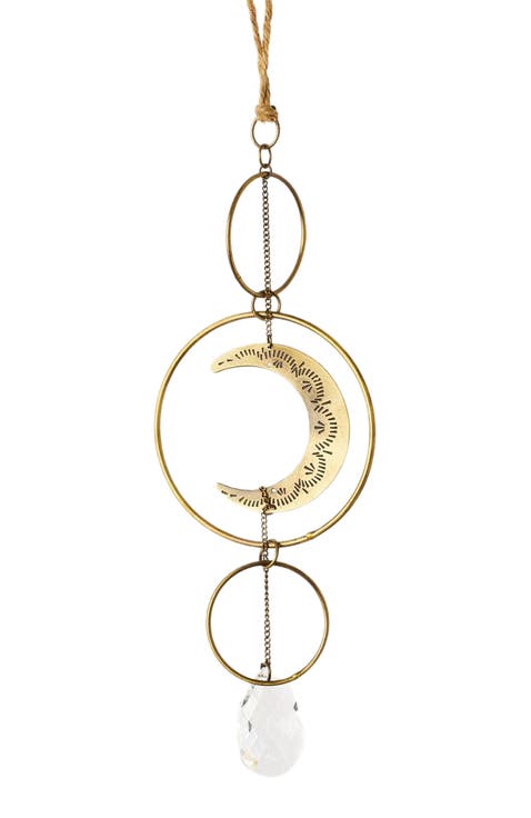 Surya Crescent Moon Brass Suncatcher