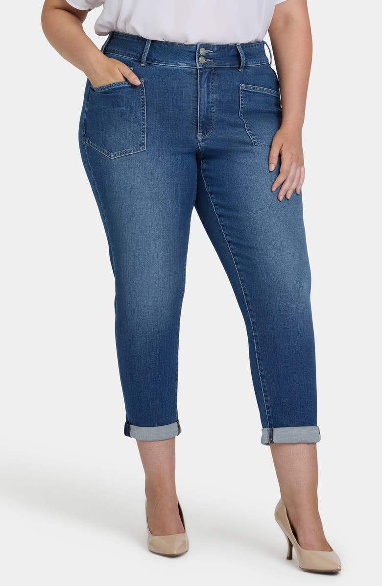 NYDJ Margot Utility Pocket Crop Girlfriend Jeans, Main, color, Lake Notre-Dame