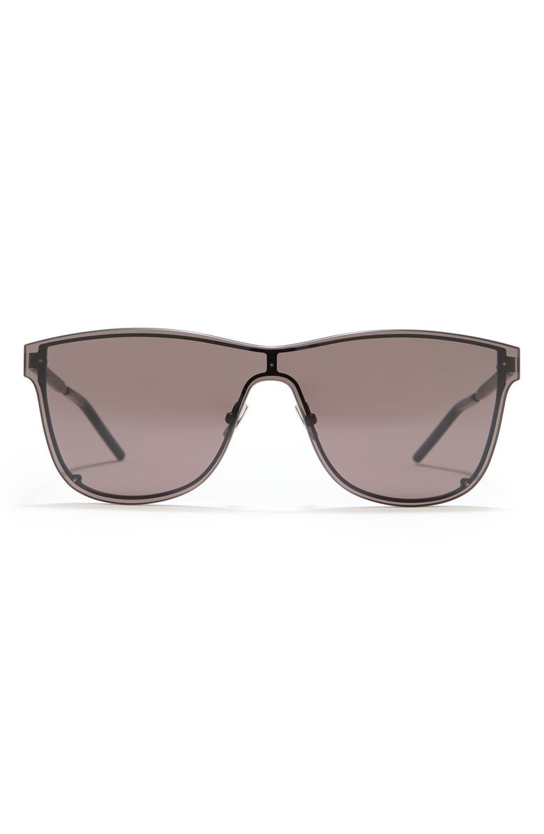 Saint Laurent 99mm Shield Wrap Sunglasses, Main, color, 