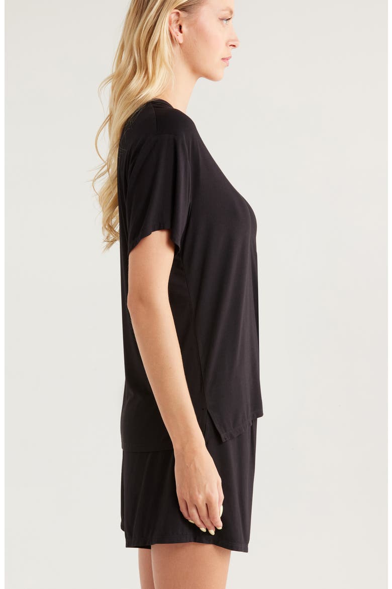 Cool Touch Short Pajamas, Alternate, color, BLACK
