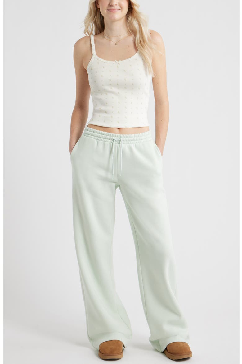 Baggy Wide Leg Sweatpants, Alternate, color, GREEN CLOUD