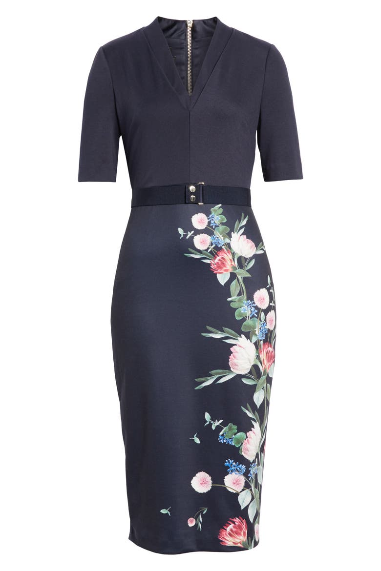 Norraa Fantasia Body-Con Dress, Alternate, color, NAVY