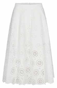 The Solstice Eyelet Midi Skirt