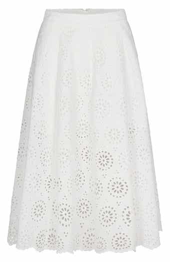 The Solstice Eyelet Midi Skirt