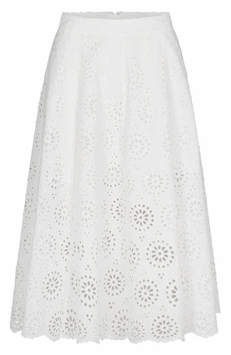 The Solstice Eyelet Midi Skirt
