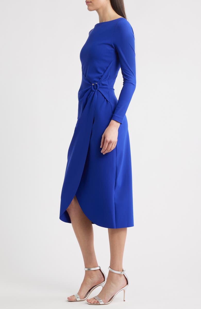 Chiara Boni La Petite Robe Gekko Long Sleeve Midi Dress, Alternate, color, Blue Violet