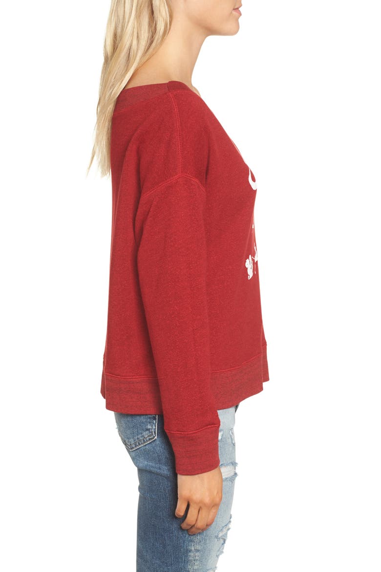 Sleigh All Day Sweatshirt (Nordstrom Exclusive), Alternate, color, CRIMSON