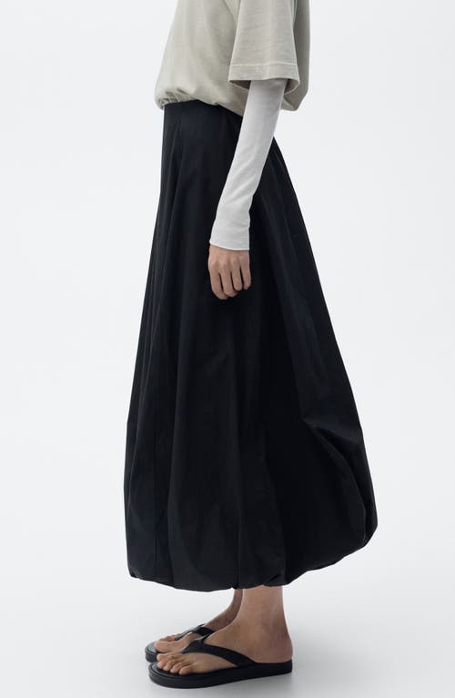 Mango Bubble Hem Skirt In Black