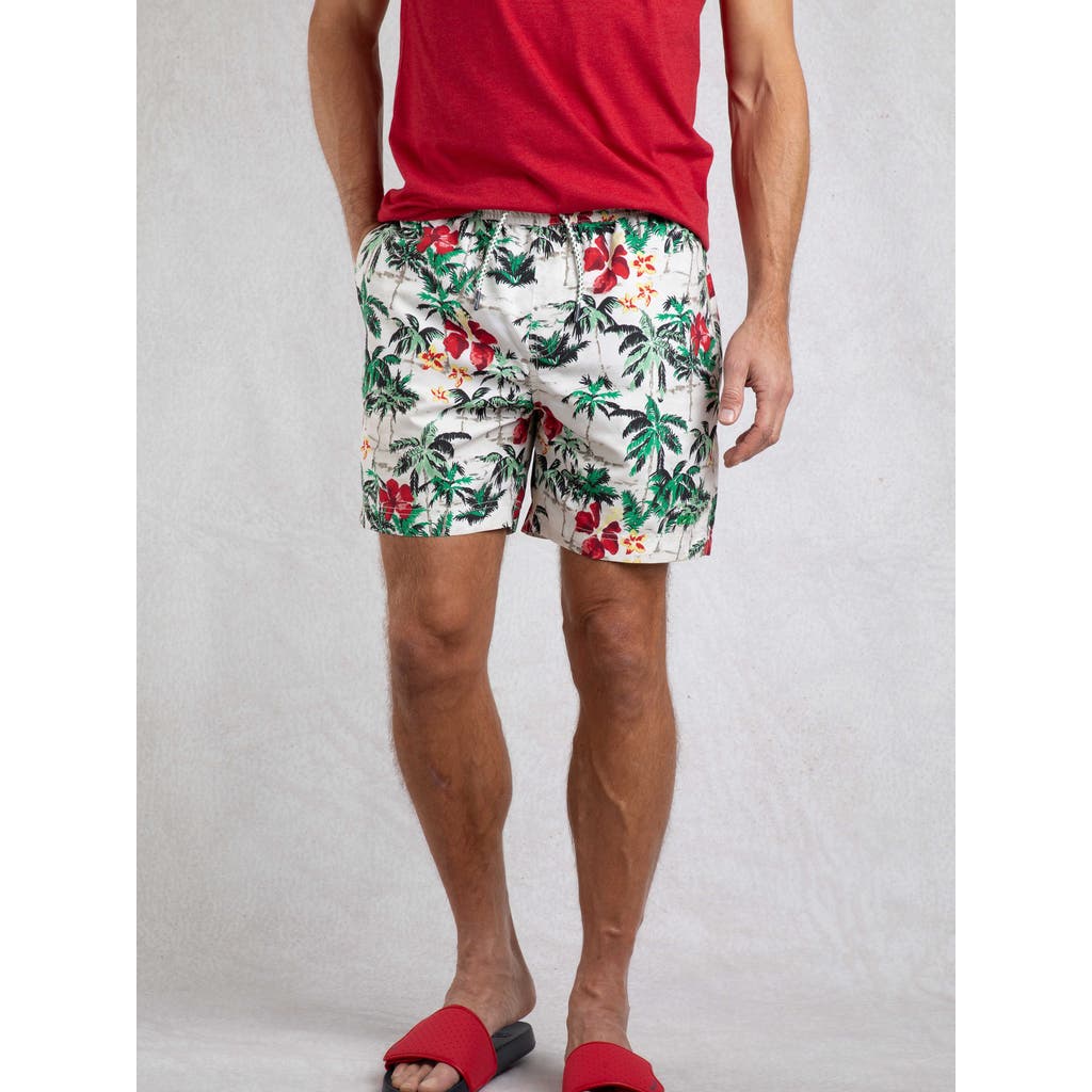 Weird Fish Belukha Printed Swim Shorts in Peapod  product