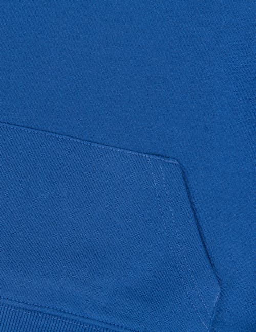 Leveret Kids Pullover Hoodie, Cotton Blend, Kangaroo Pocket, Solid Colors In Blue