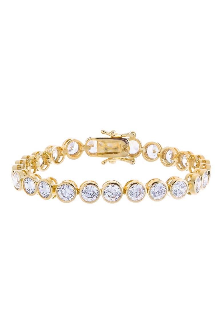 Bezel Tennis Bracelet, Alternate, color, Gold - 7 Inch / 2 MM